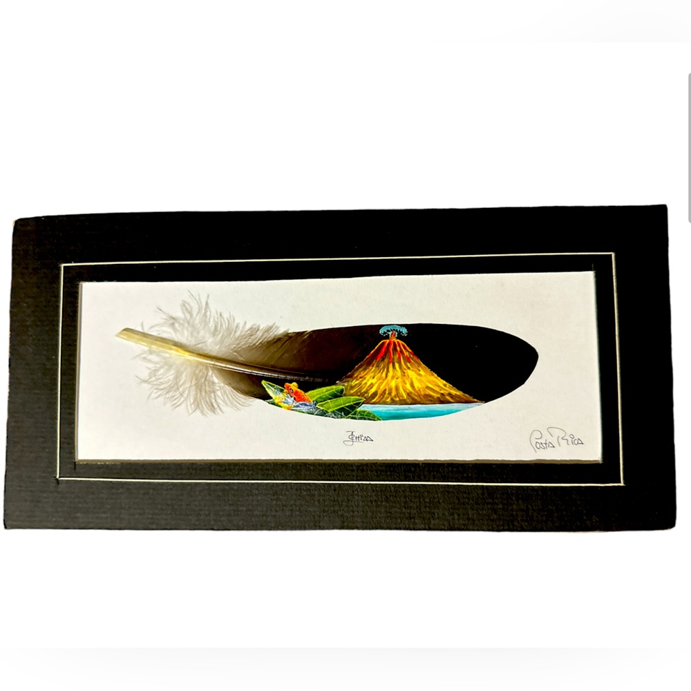 Beautiful, hand painted bird feather